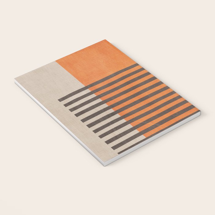 Beige Orange Geometric Abstract Minimalist Art Notebook Gallery Image 3
