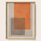 Beige Orange Geometric Abstract Minimalist Art Serving Tray Gallery Image 1