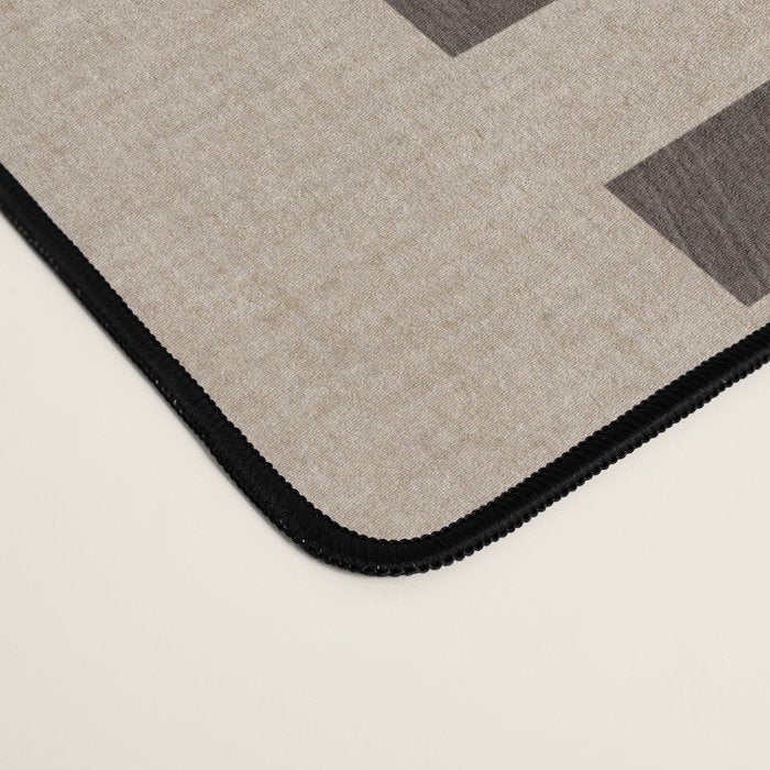 Beige Orange Geometric Abstract Minimalist Art Desk Mat Gallery Image 4