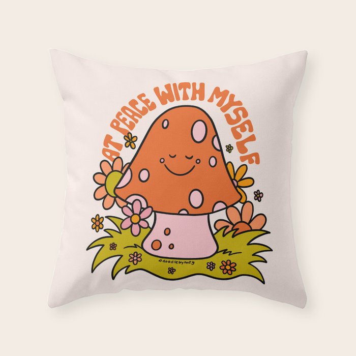 At Peace With Myself Throw Pillow Gallery Image 6