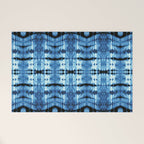 Indigo Satin Shibori Welcome Mat Gallery Image 1