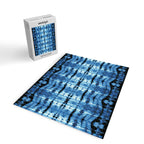 Indigo Satin Shibori Jigsaw Puzzle Gallery Image 2