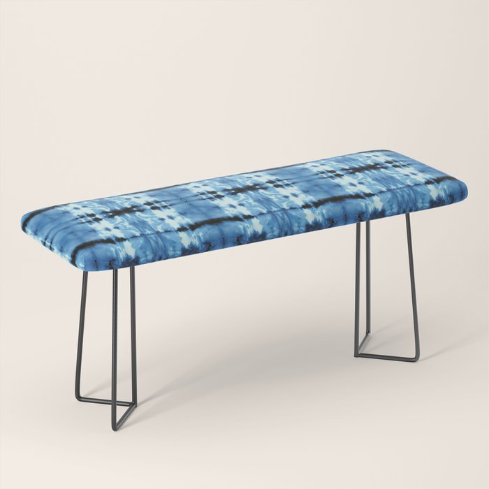 Indigo Satin Shibori Bench Gallery Image 1