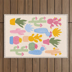Cactus Garden - pastel Outdoor Rug Gallery Image 1