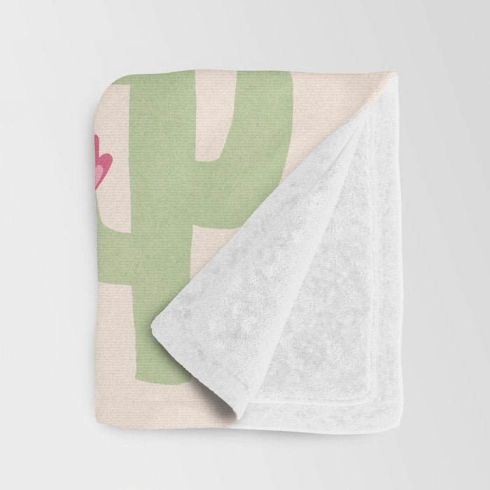 Cactus Garden - pastel Throw Blanket Gallery Image 3