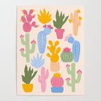 Cactus Garden - pastel Poster Gallery Image 4