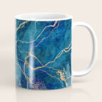 Marble Blue Gold Gem Stone Art Coffee Mug Gallery Image 1