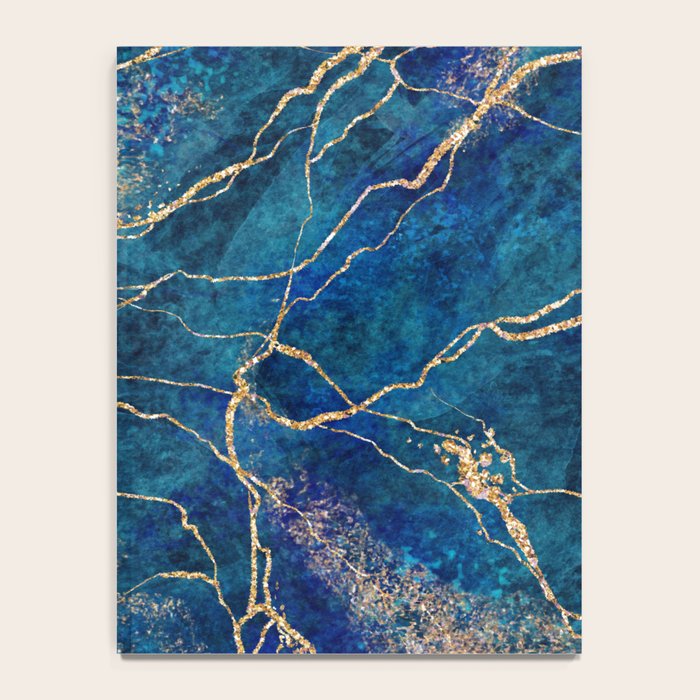 Marble Blue Gold Gem Stone Art Notebook Gallery Image 4