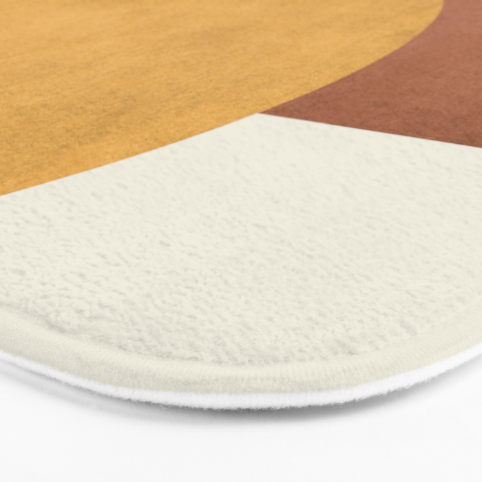 Halfmoon Colorblock - Gold Brown Bath Mat Gallery Image 3