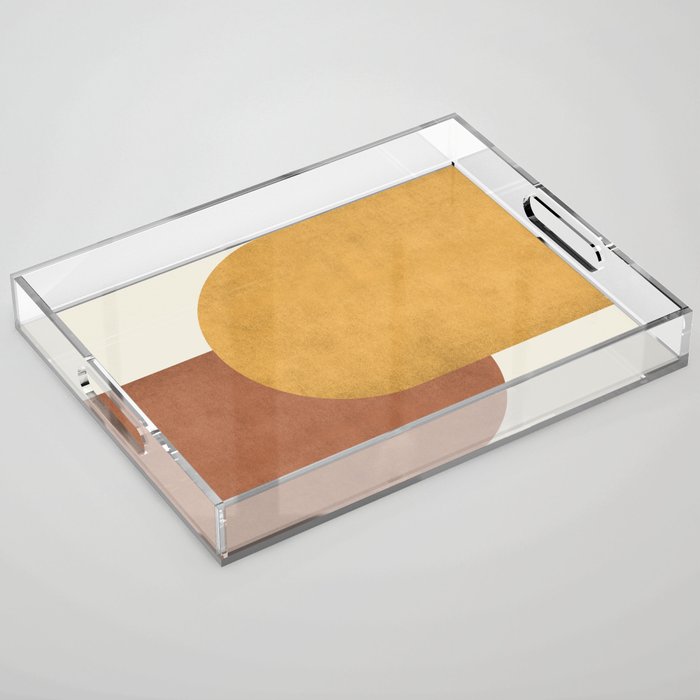 Halfmoon Colorblock - Gold Brown Acrylic Tray Gallery Image 1