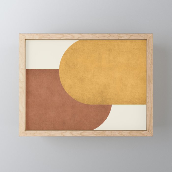 Halfmoon Colorblock - Gold Brown Mini Art Print Gallery Image 1