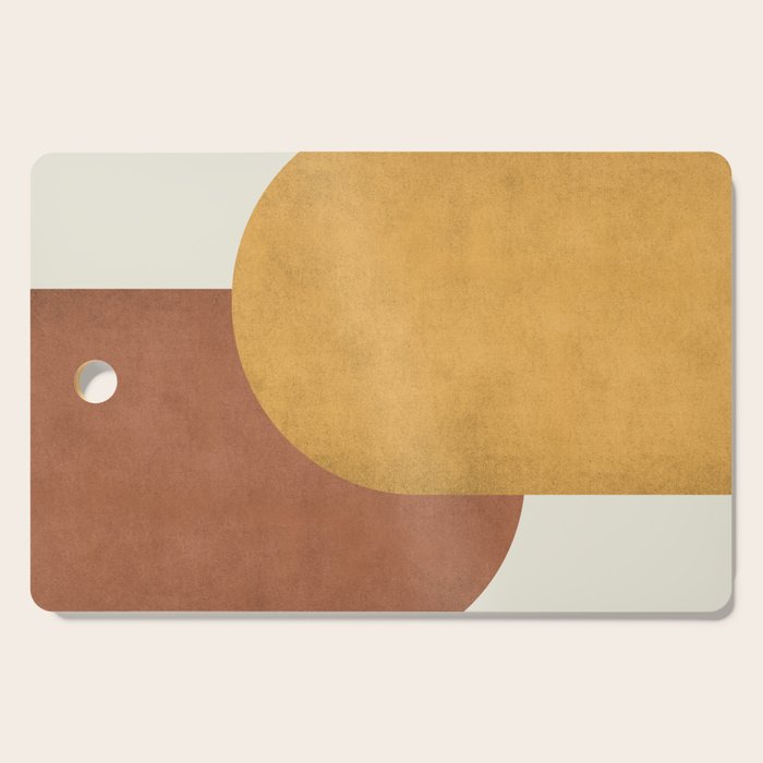 Halfmoon Colorblock - Gold Brown Cutting Board Gallery Image 1