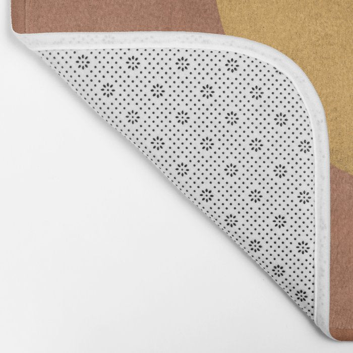 Halfmoon Colorblock - Gold Brown Bath Mat Gallery Image 2
