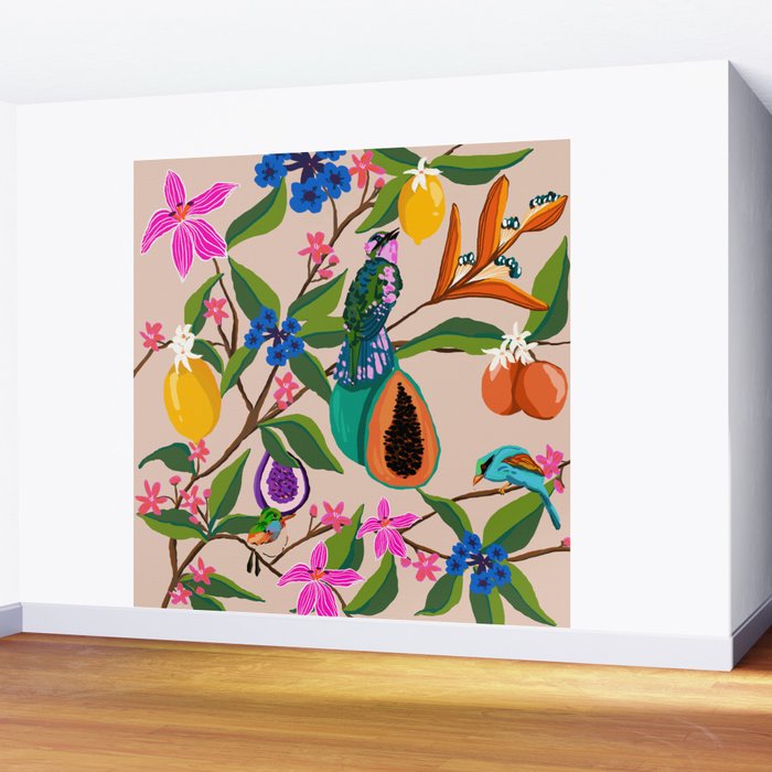 Summer vibes in tropical jungle Wall Mural Gallery Image 2