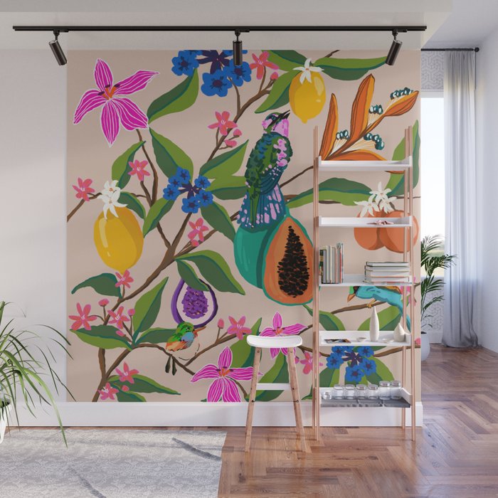 Summer vibes in tropical jungle Wall Mural Gallery Image 1