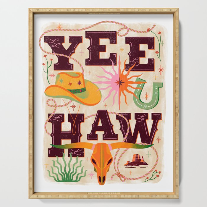 Yeehaw Cowboy Serving Tray Gallery Image 1