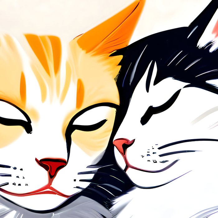 Sleepover, Cats Animals Pets In Love, Affection Cute Companion One Night Stand, Cat Mom Couple Romance Painting Coffee Mug Gallery Image 2