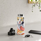 Sleepover, Cats Animals Pets In Love, Affection Cute Companion One Night Stand, Cat Mom Couple Romance Painting Water Bottle Gallery Image 4