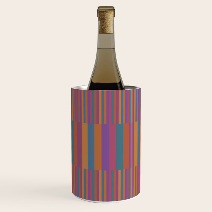 Mixed Stripes Pattern IX Retro Rainbow Wine Chiller Gallery Image 3