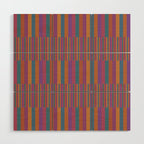Mixed Stripes Pattern IX Retro Rainbow Wood Wall Art Gallery Image 1