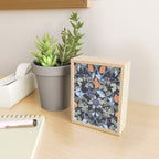Beach thistle and shells dark navy Mini Art Print Gallery Image 2
