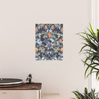 Beach thistle and shells dark navy Poster Gallery Image 2