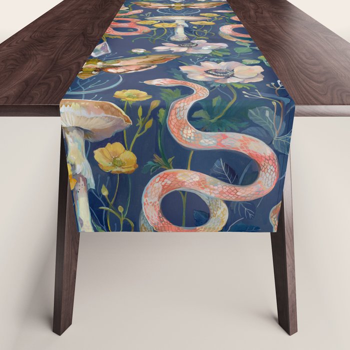Snake Moth Mushroom  Table Runner Gallery Image 1