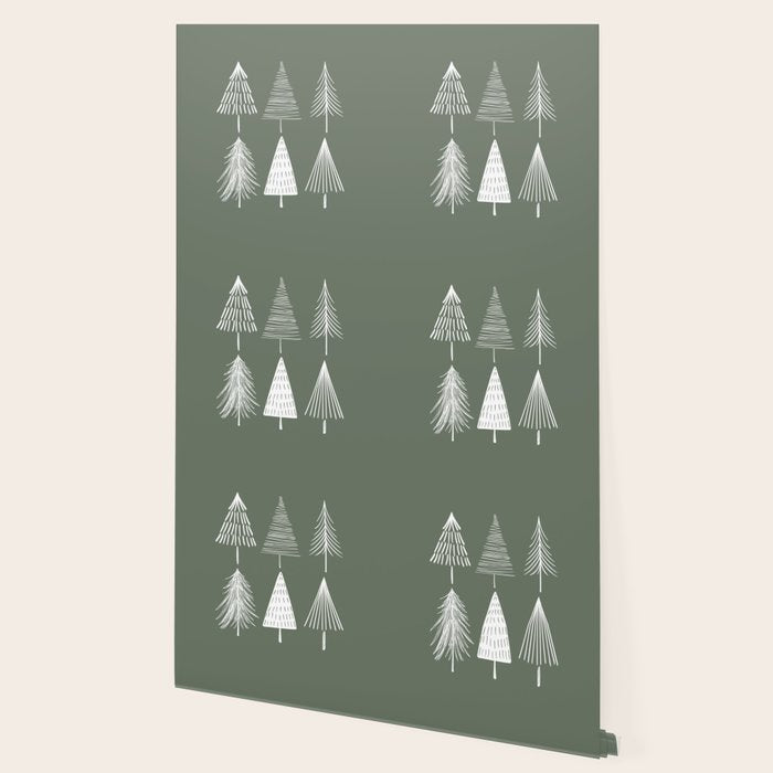 Xmas Trees Green Wallpaper Gallery Image 2