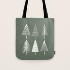 Xmas Trees Green Tote Bag Gallery Image 1