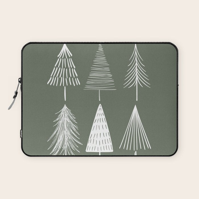 Xmas Trees Green Laptop Sleeve Gallery Image 1