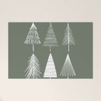Xmas Trees Green Welcome Mat Gallery Image 1