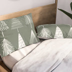 Xmas Trees Green Pillow Sham Gallery Image 2