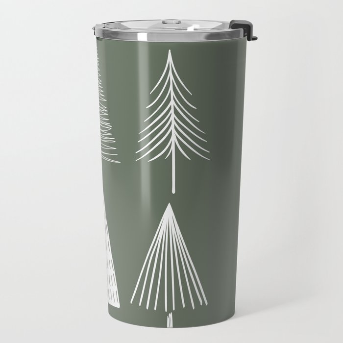 Xmas Trees Green Travel Mug Gallery Image 2