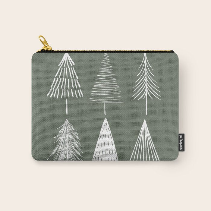 Xmas Trees Green Carry All Pouch Gallery Image 1