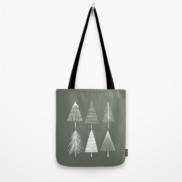 Xmas Trees Green Tote Bag Gallery Image 2