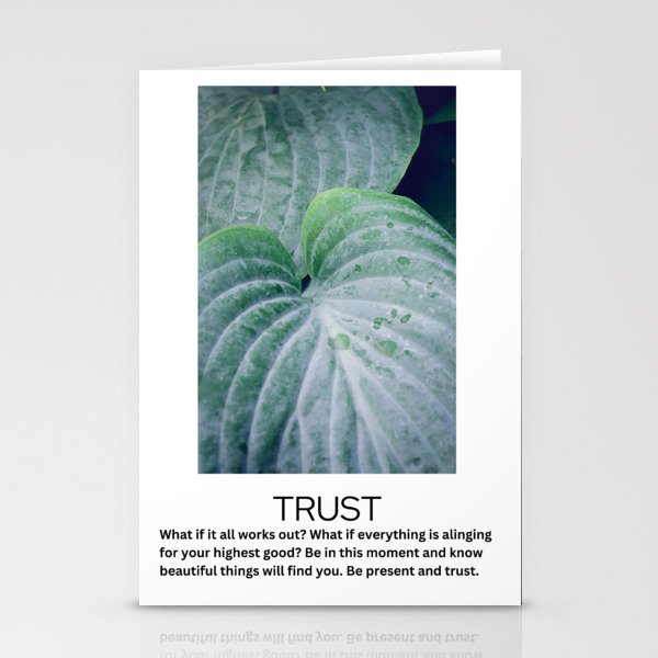 trust - inspirational motivational quote affirmation Stationery Card Gallery Image 2