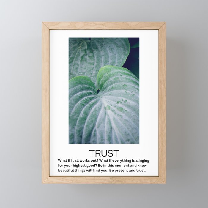 trust - inspirational motivational quote affirmation Mini Art Print Gallery Image 1