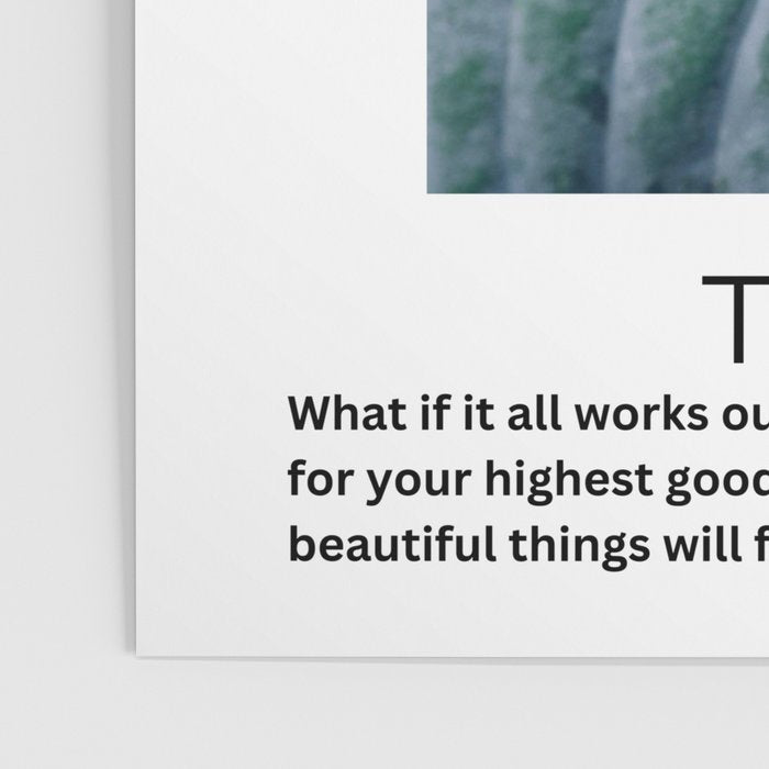 trust - inspirational motivational quote affirmation Poster Gallery Image 3