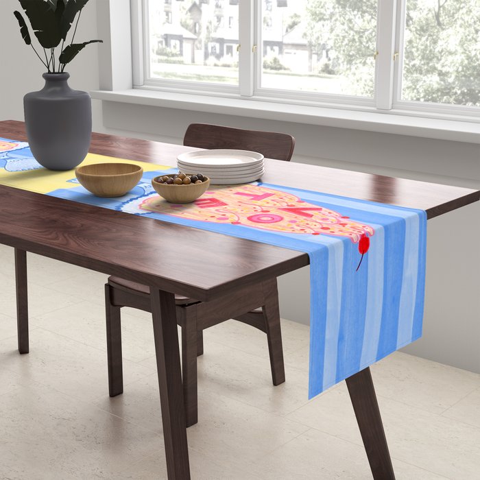 Mold the Future & Vote in Blueberry Blue Table Runner Gallery Image 2