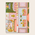 Two Lovers And The Morning Rooster Indian Painted Illustration Notebook Gallery Image 4