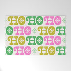 Ho Ho Ho - Pink and Green Welcome Mat Gallery Image 1