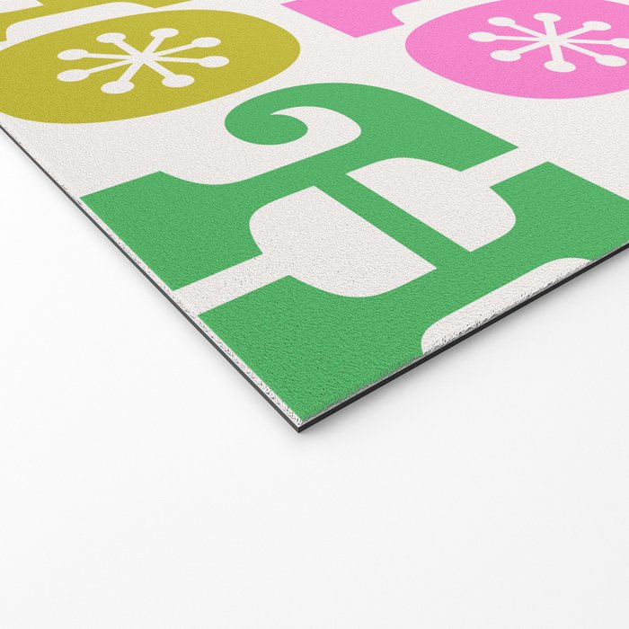 Ho Ho Ho - Pink and Green Welcome Mat Gallery Image 2