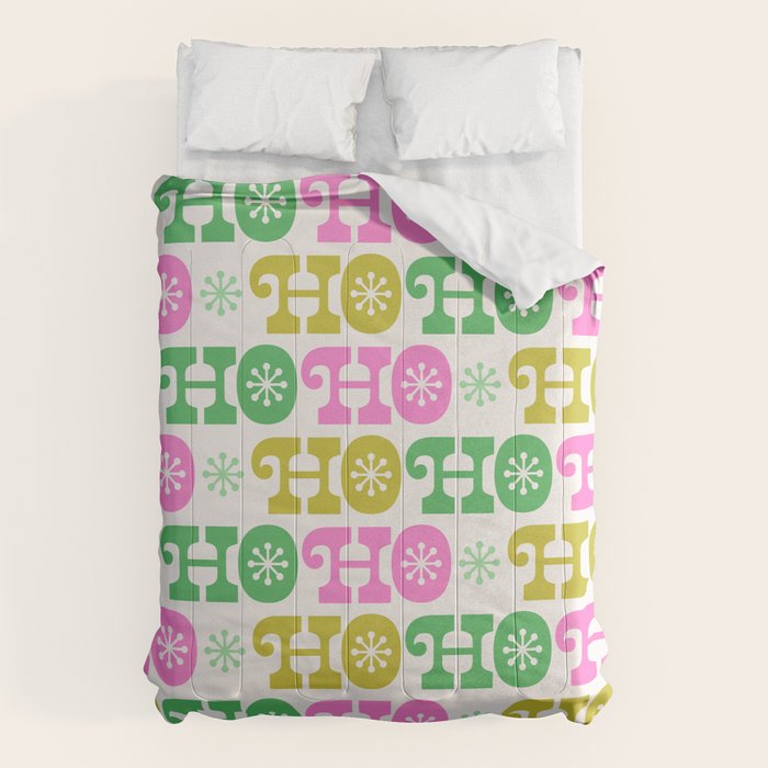 Ho Ho Ho - Pink and Green Comforter Gallery Image 6