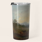 Grazing Cattle Antique Oil Painting Travel Mug Gallery Image 3