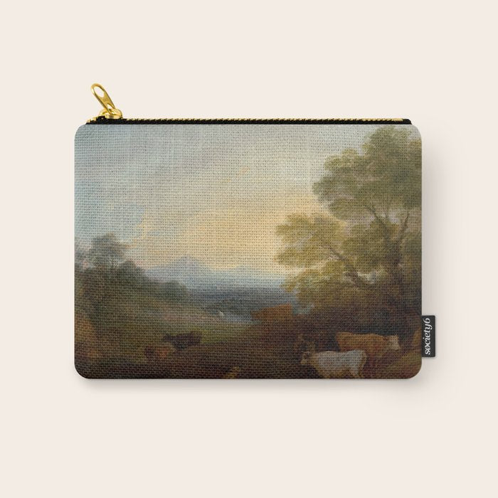 Grazing Cattle Antique Oil Painting Carry All Pouch Gallery Image 1