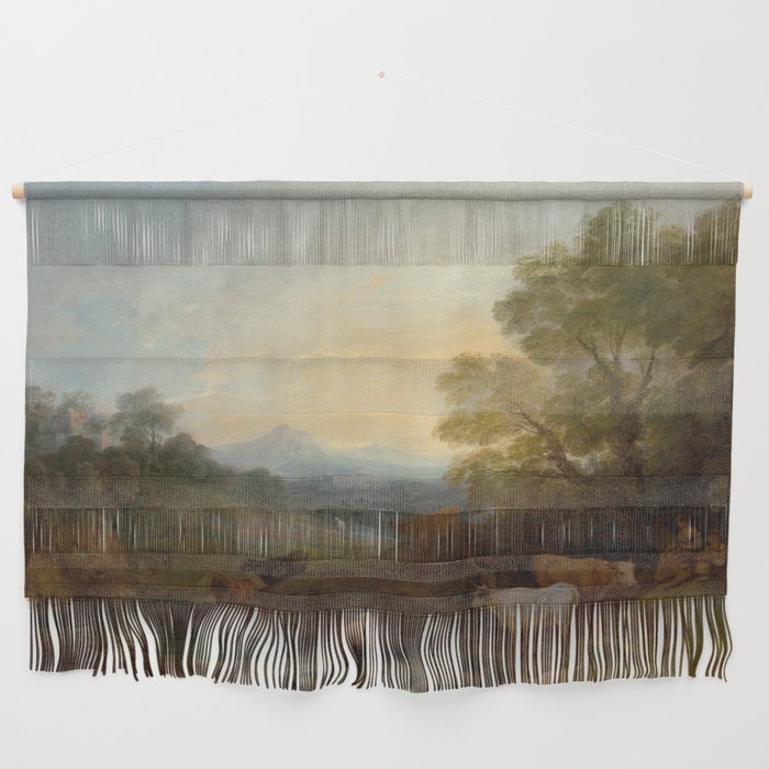 Grazing Cattle Antique Oil Painting Wall Hanging Gallery Image 1