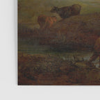 Grazing Cattle Antique Oil Painting Poster Gallery Image 3