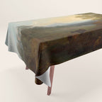 Grazing Cattle Antique Oil Painting Tablecloth Gallery Image 1