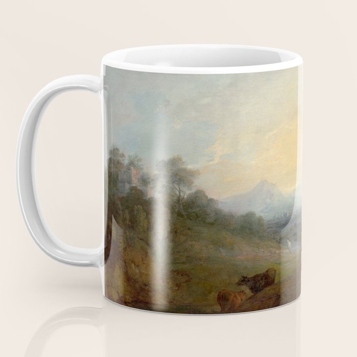 Grazing Cattle Antique Oil Painting Coffee Mug Gallery Image 3
