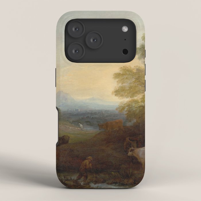 Grazing Cattle Antique Oil Painting iPhone Case Gallery Image 3